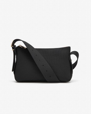 Torba Crossbody Damskie Cuyana Small Sling Czarne | IMU6961KX