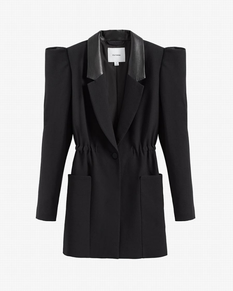 Blezery Damskie Cuyana Draped Sleeve Czarne | HGA652YW