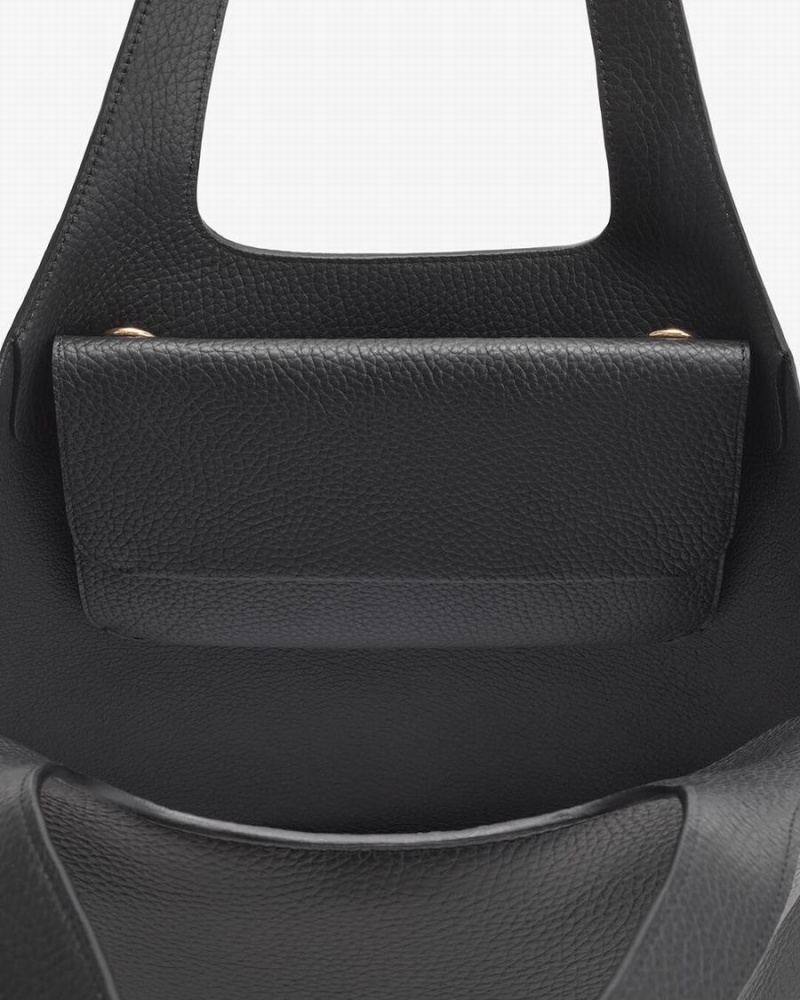 Kopertówki Damskie Cuyana System Flap Czarne | ZOM1186FA
