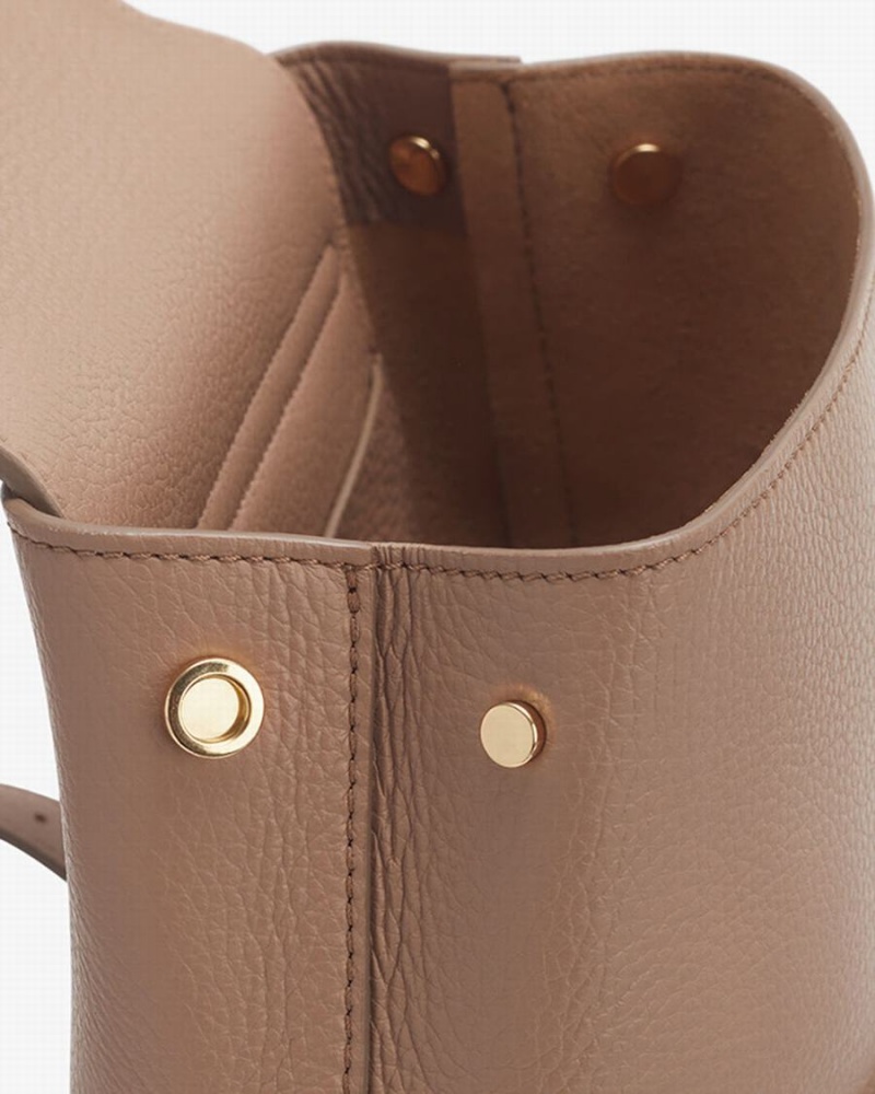 Plecaki Damskie Cuyana Mini Skórzane Khaki | HHK750MC
