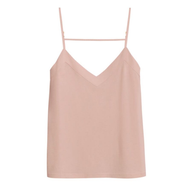 Podkoszulki Damskie Cuyana Organic Pima Cami Różowe | CXH9180EY