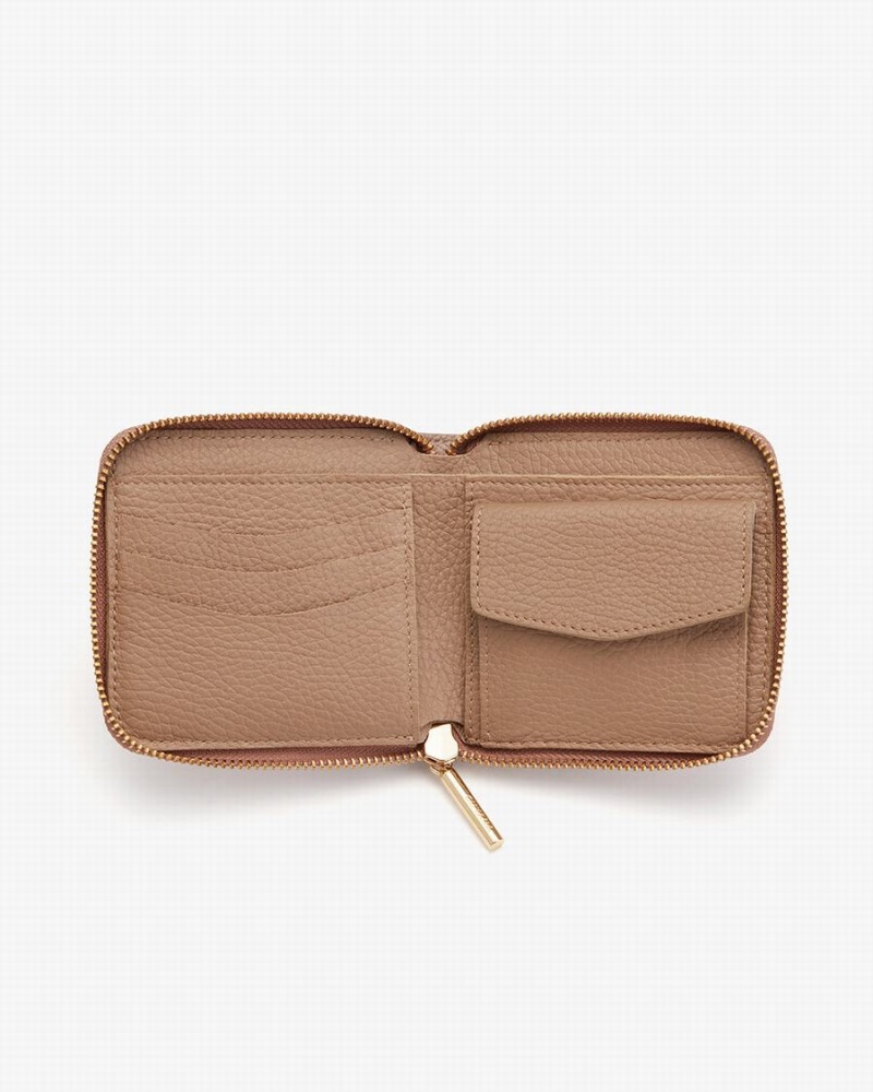 Portfele Damskie Cuyana Small Klasyczne Zip Around Różowe | XZJ1330LU
