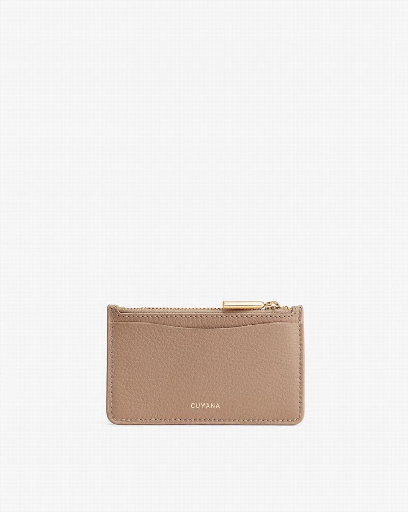 Posiadacz Karty Damskie Cuyana Zip Khaki | CXS2037RC