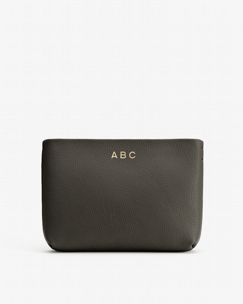 Pouches Damskie Cuyana Mini Zamkiem Ciemny Zielone | FMB5358LP