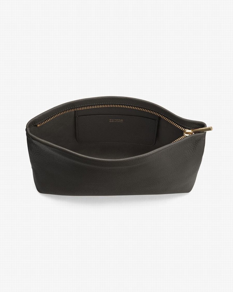 Pouches Damskie Cuyana Small Zamkiem Ciemny Zielone | QZF7520WQ