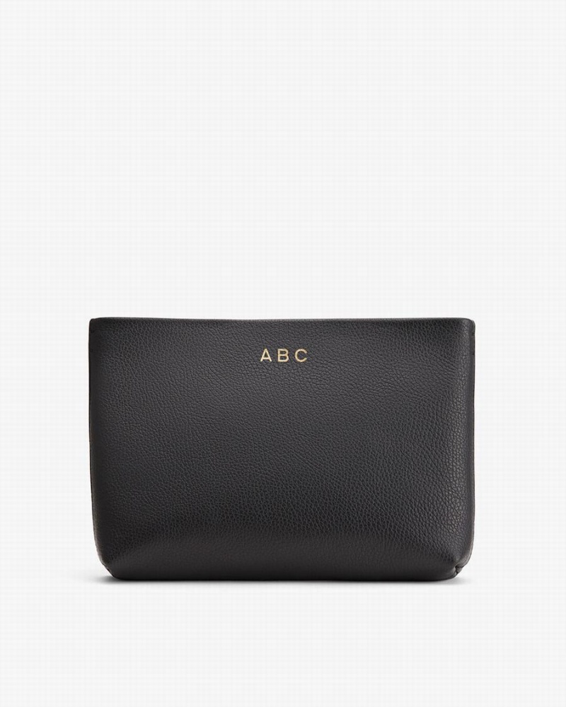 Pouches Damskie Cuyana Small Zamkiem Czarne | NIC5821XC