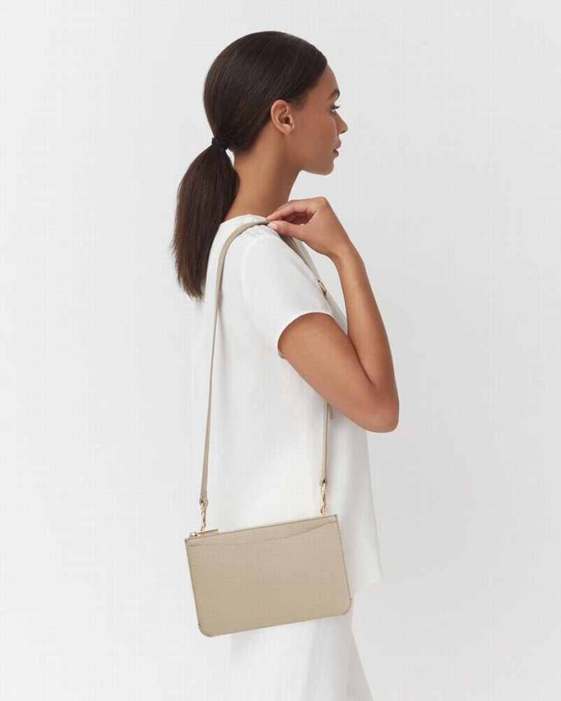 Pouches Damskie Cuyana System Zamkiem Szare | HGK4040AM
