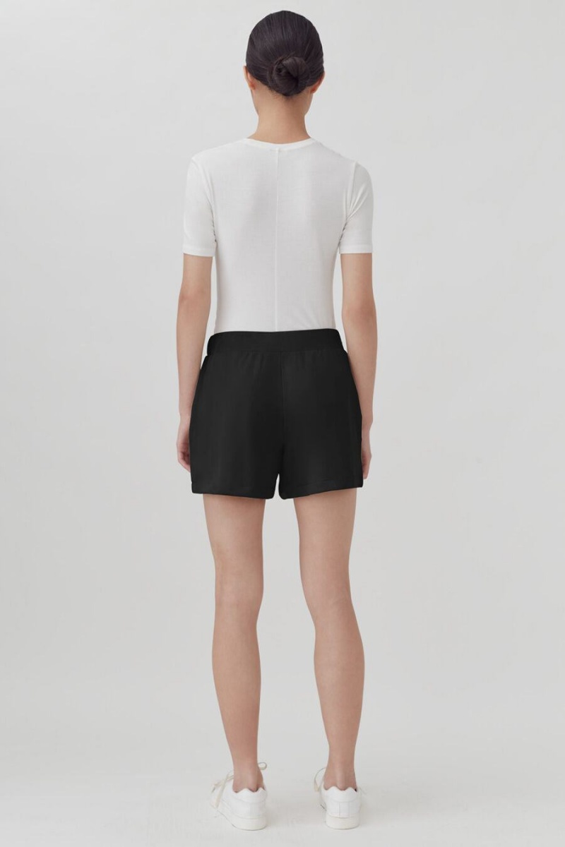 Spodenki Damskie Cuyana French Terry Czarne | NAL9013YI