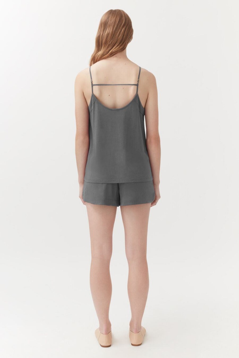 Spodenki Damskie Cuyana Organic Pima Sleep Szare | LAG150VF