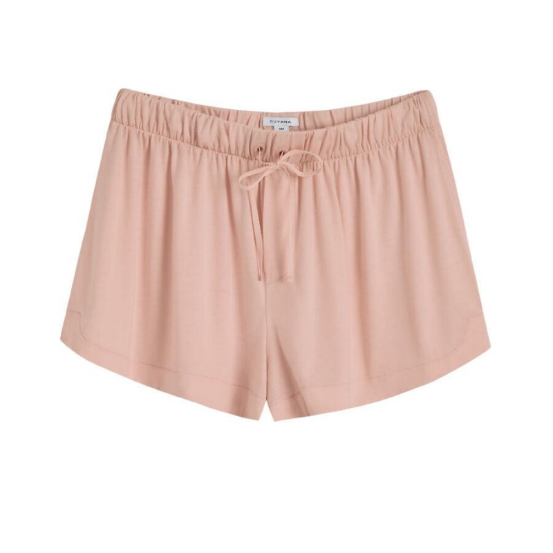 Spodenki Damskie Cuyana Organic Pima Sleep Różowe | WTA5980EN
