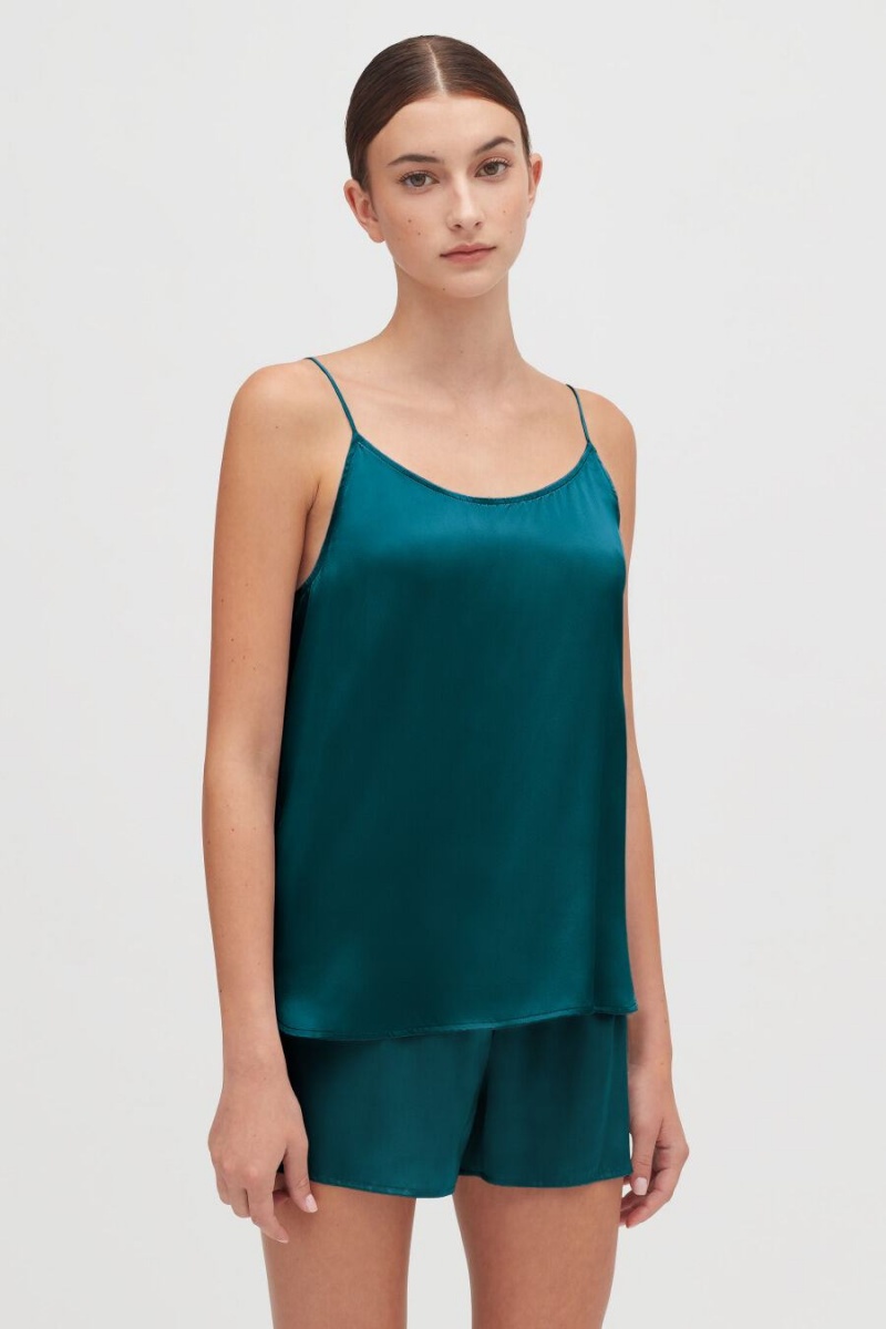 Spodenki Damskie Cuyana Washable Charmeuse Niebieskie | JXG1596JL