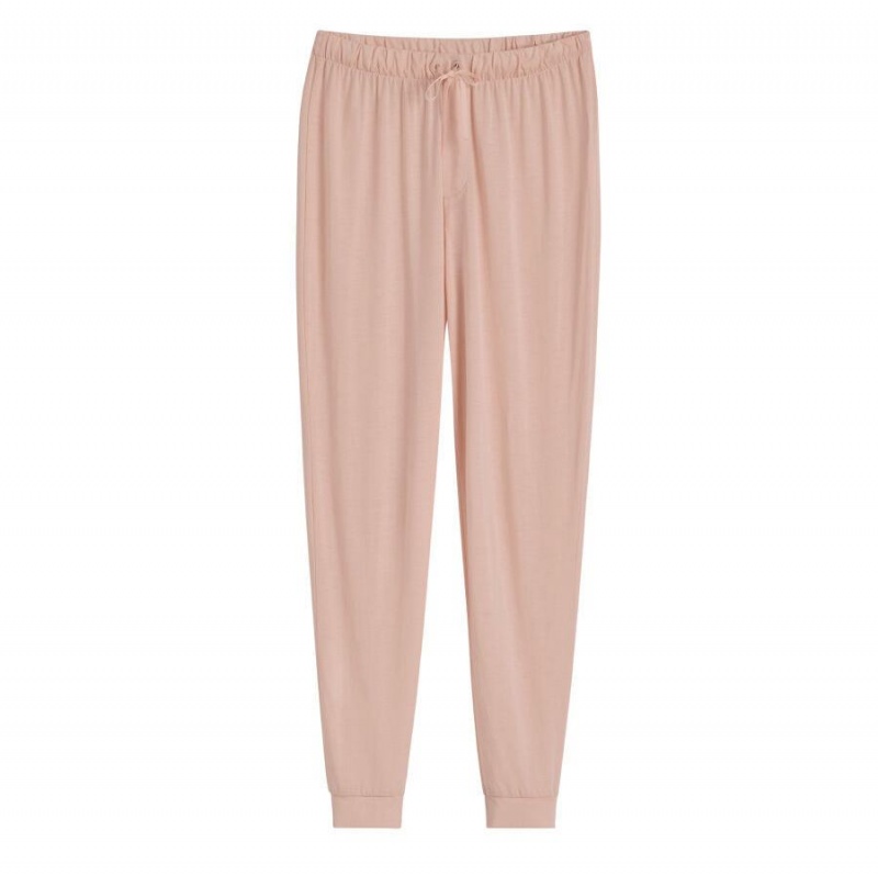 Spodnie Damskie Cuyana Organic Pima Tapered Różowe | CYL3095XW