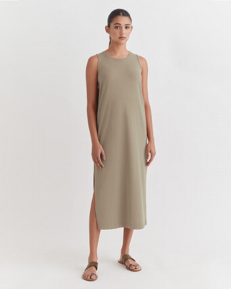 Sukienka Damskie Cuyana Drape-Back Zielone | YXZ2217FP