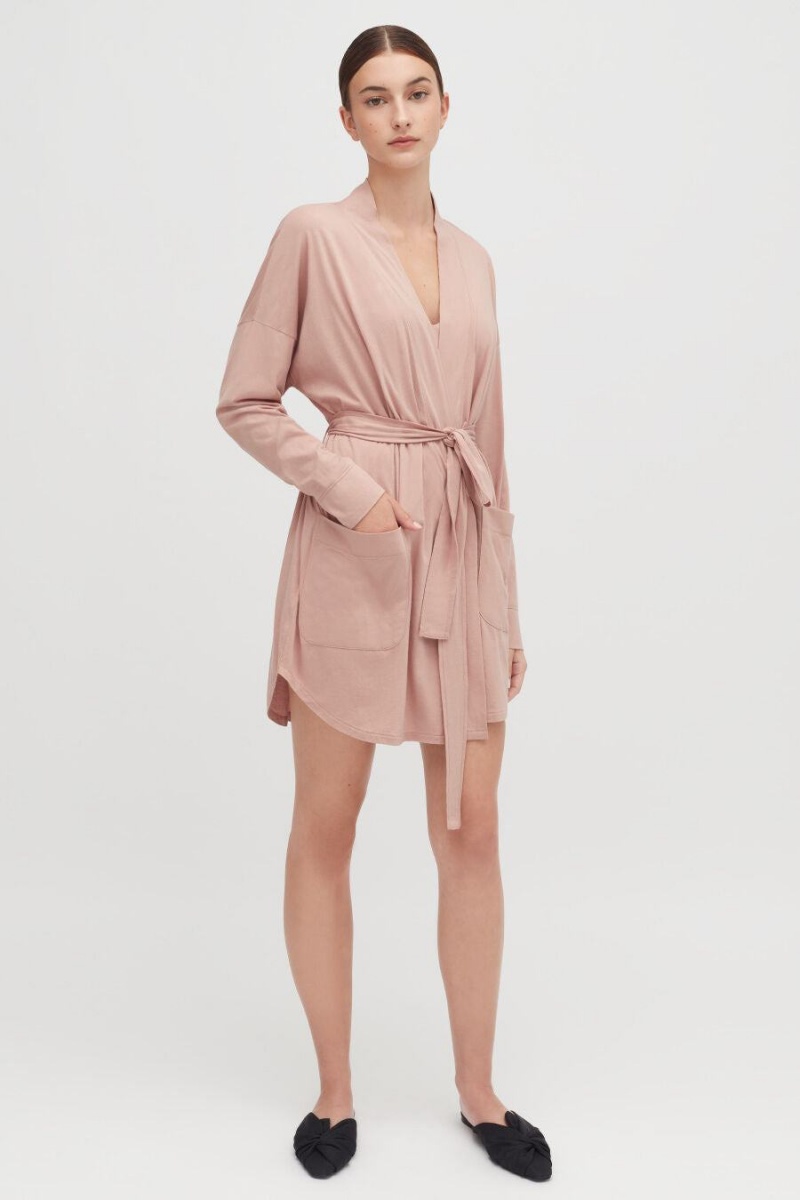 Szlafrok Damskie Cuyana Organic Pima Różowe | IJI6062SZ
