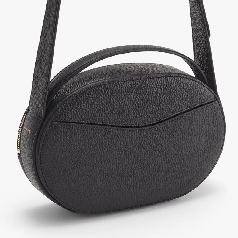 Torba Crossbody Damskie Cuyana Top Handle Czarne | YER8698GD