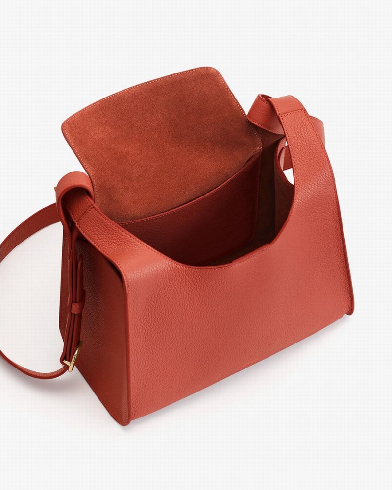 Torby Przez Ramię Damskie Cuyana Double Loop Ciemny Koralowe | STL4946NL
