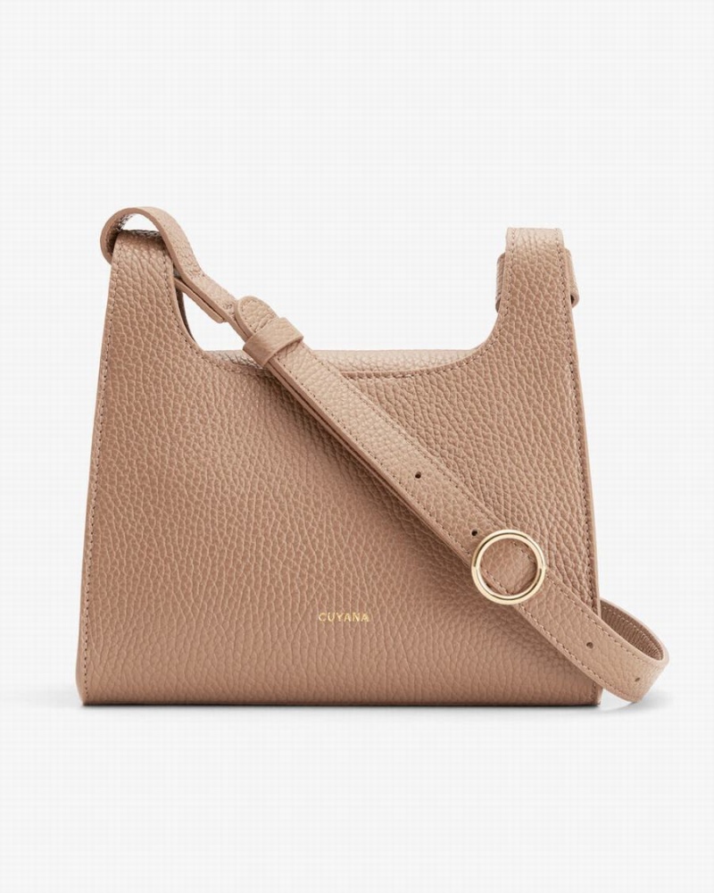 Torby Przez Ramię Damskie Cuyana Mini Double Loop Khaki | QQY8085AR