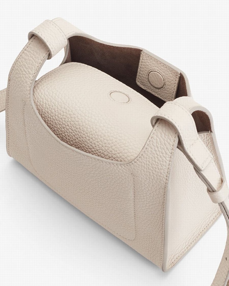 Torby Przez Ramię Damskie Cuyana Mini Double Loop Białe | OLA4634SL