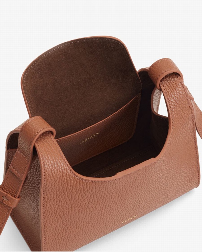 Torby Przez Ramię Damskie Cuyana Mini Double Loop Brązowe | ILT5718AO