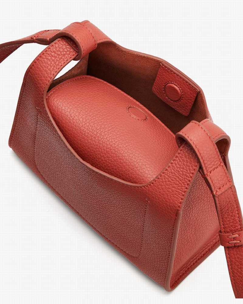 Torby Przez Ramię Damskie Cuyana Mini Double Loop Ciemny Koralowe | REE5347RW