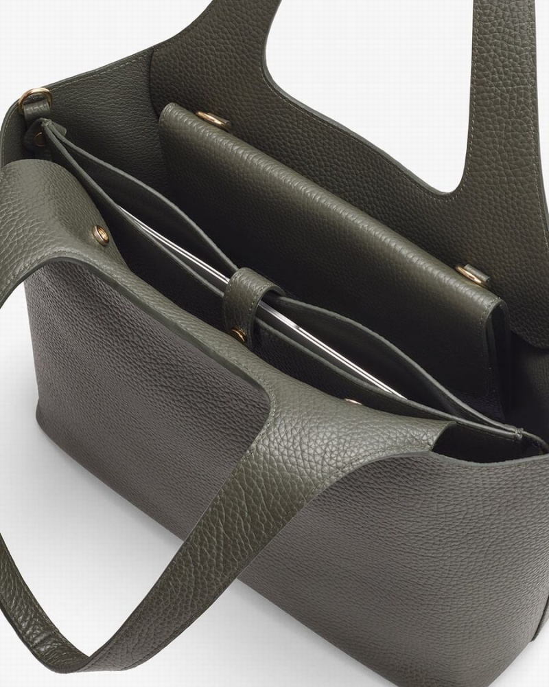 Torby Tote Damskie Cuyana System Ciemny Zielone | VSL195MH