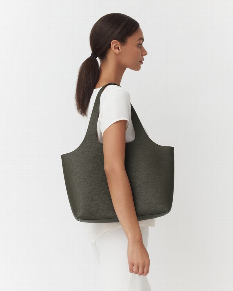 Torby Tote Damskie Cuyana System Ciemny Zielone | VSL195MH
